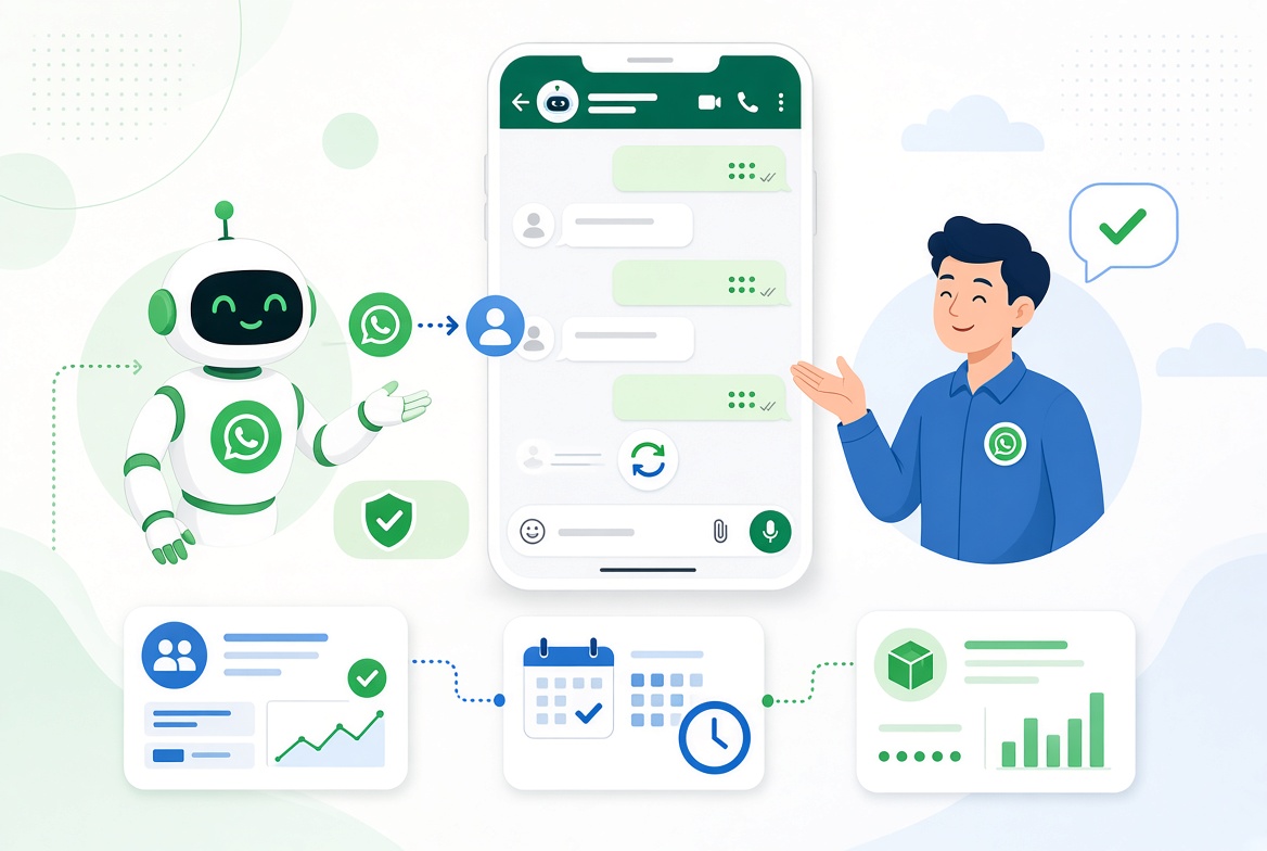 Chatbot de WhatsApp conectado con el equipo humano y las herramientas del negocio