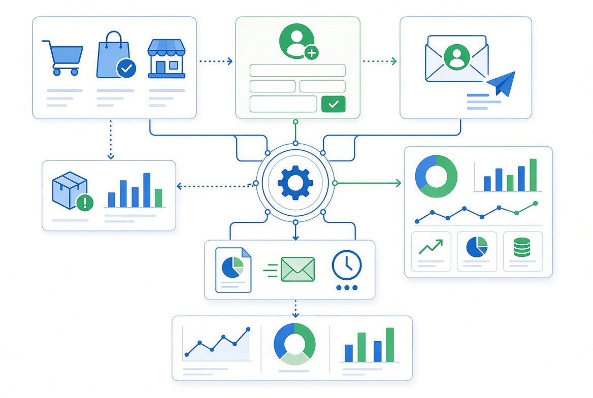 Automatización de inventario, marketing y generación de reportes